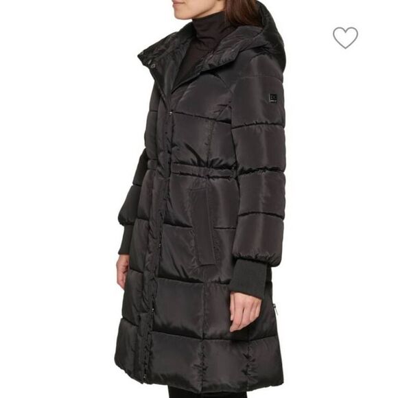 NWOT Kenneth Cole Anorak Puffer Coat Jacket: Warm Comfy Flattering Fit & Flare - Picture 5 of 14